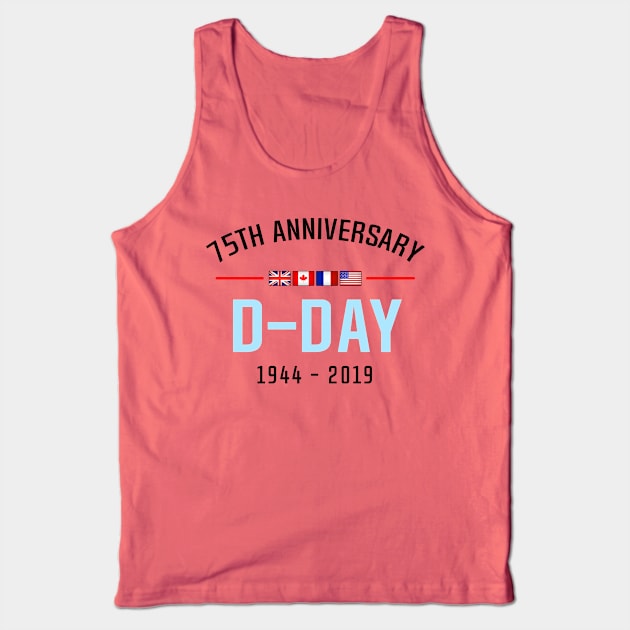 D-Day 75th Anniversary Tank Top by SeattleDesignCompany